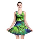 Fractal Art Pattern Abstract Fantasy Digital Reversible Skater Dress