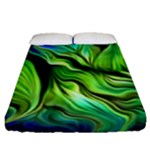 Fractal Art Pattern Abstract Fantasy Digital Fitted Sheet (Queen Size)