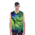 Fractal Art Pattern Abstract Fantasy Digital Men s Basketball Tank Top