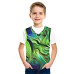 Fractal Art Pattern Abstract Fantasy Digital Kids  Basketball Tank Top