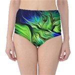 Fractal Art Pattern Abstract Fantasy Digital Classic High-Waist Bikini Bottoms