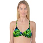 Fractal Art Pattern Abstract Fantasy Digital Reversible Tri Bikini Top