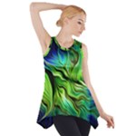 Fractal Art Pattern Abstract Fantasy Digital Side Drop Tank Tunic