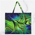 Fractal Art Pattern Abstract Fantasy Digital Zipper Large Tote Bag