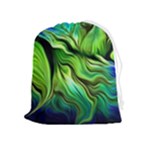 Fractal Art Pattern Abstract Fantasy Digital Drawstring Pouch (XL)