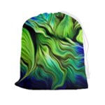 Fractal Art Pattern Abstract Fantasy Digital Drawstring Pouch (2XL)