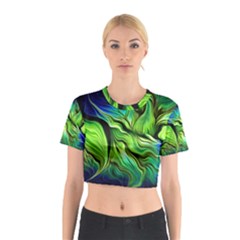 Fractal Art Pattern Abstract Fantasy Digital Cotton Crop Top from ArtsNow.com