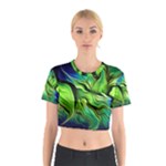 Fractal Art Pattern Abstract Fantasy Digital Cotton Crop Top