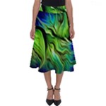 Fractal Art Pattern Abstract Fantasy Digital Perfect Length Midi Skirt