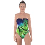 Fractal Art Pattern Abstract Fantasy Digital Tie Back One Piece Swimsuit