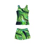 Fractal Art Pattern Abstract Fantasy Digital Kids  Boyleg Swimsuit