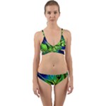 Fractal Art Pattern Abstract Fantasy Digital Wrap Around Bikini Set