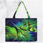 Fractal Art Pattern Abstract Fantasy Digital Zipper Medium Tote Bag