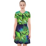 Fractal Art Pattern Abstract Fantasy Digital Adorable in Chiffon Dress