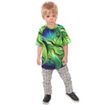 Fractal Art Pattern Abstract Fantasy Digital Kids  Raglan Tee