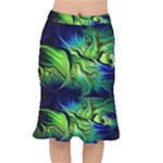 Fractal Art Pattern Abstract Fantasy Digital Short Mermaid Skirt