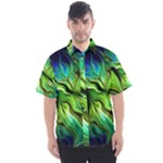 Fractal Art Pattern Abstract Fantasy Digital Men s Short Sleeve Shirt