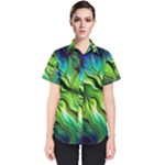 Fractal Art Pattern Abstract Fantasy Digital Women s Short Sleeve Shirt