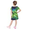 Kids  Short Sleeve Velvet Dress 