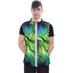 Fractal Art Pattern Abstract Fantasy Digital Men s Puffer Vest