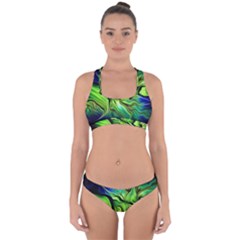 Fractal Art Pattern Abstract Fantasy Digital Cross Back Hipster Bikini Set from ArtsNow.com