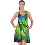 Fractal Art Pattern Abstract Fantasy Digital Show Some Back Chiffon Dress