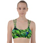 Fractal Art Pattern Abstract Fantasy Digital Line Them Up Sports Bra