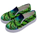 Fractal Art Pattern Abstract Fantasy Digital Kids  Canvas Slip Ons