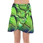 Fractal Art Pattern Abstract Fantasy Digital Wrap Front Skirt