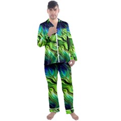 Men s Long Sleeve Satin Pajamas Set 