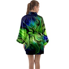 Long Sleeve Satin Kimono 