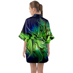 Half Sleeve Satin Kimono  