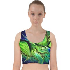 Velvet Racer Back Crop Top 