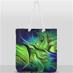 Fractal Art Pattern Abstract Fantasy Digital Full Print Rope Handle Tote (Large)