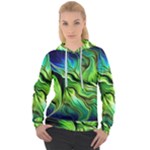 Fractal Art Pattern Abstract Fantasy Digital Women s Overhead Hoodie