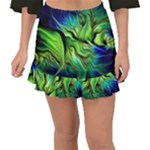 Fractal Art Pattern Abstract Fantasy Digital Fishtail Mini Chiffon Skirt