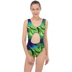 Fractal Art Pattern Abstract Fantasy Digital Center Cut Out Swimsuit