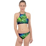 Fractal Art Pattern Abstract Fantasy Digital Racer Front Bikini Set