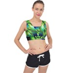 Fractal Art Pattern Abstract Fantasy Digital V-Back Sports Bra