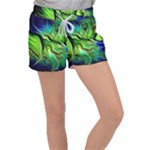 Fractal Art Pattern Abstract Fantasy Digital Velour Lounge Shorts