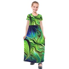 Kids  Short Sleeve Maxi Dress 