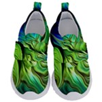 Fractal Art Pattern Abstract Fantasy Digital Kids  Velcro No Lace Shoes