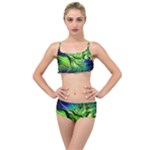 Fractal Art Pattern Abstract Fantasy Digital Layered Top Bikini Set