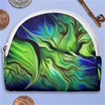 Fractal Art Pattern Abstract Fantasy Digital Horseshoe Style Canvas Pouch