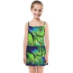 Fractal Art Pattern Abstract Fantasy Digital Kids  Summer Sun Dress