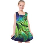 Fractal Art Pattern Abstract Fantasy Digital Kids  Cross Back Dress