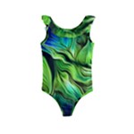 Fractal Art Pattern Abstract Fantasy Digital Kids  Frill Swimsuit