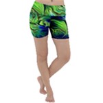 Fractal Art Pattern Abstract Fantasy Digital Lightweight Velour Yoga Shorts