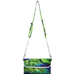 Fractal Art Pattern Abstract Fantasy Digital Mini Crossbody Handbag