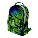 Fractal Art Pattern Abstract Fantasy Digital Flap Pocket Backpack (Large)